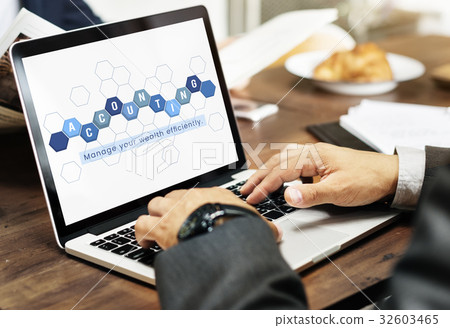 Illustration of financial account management Illustration of financial account management 32603465