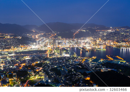 Nagasaki City in japan at night Nagasaki City in japan at night 32603466