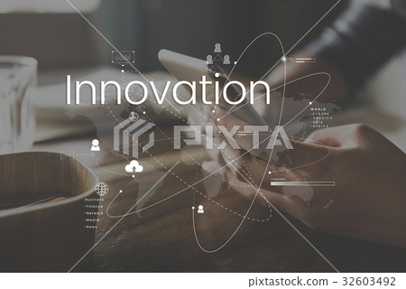 Global Network Online Communication Connection Global Network Online Communication Connection 32603492