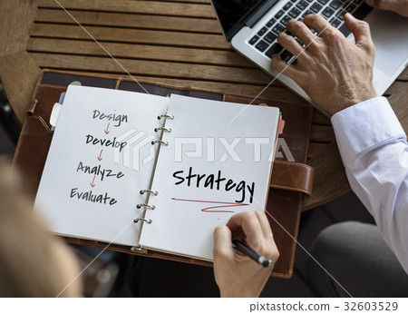 Work Plan Business Process Graphic Illustration 32603529