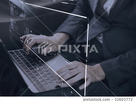 Computer System Data Center Content Template Graphic 32603772