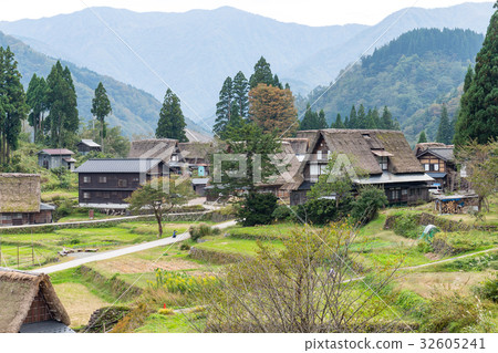 Traditional Japanese village Shirakawago Traditional Japanese village Shirakawago 32605241