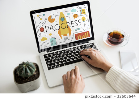 Business Objectives Goals Progress Improvement Concept Business Objectives Goals Progress Improvement Concept 32605644