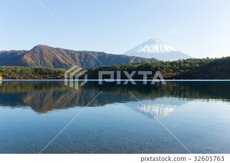 Fuji Mountain and Lake saiko 32605763