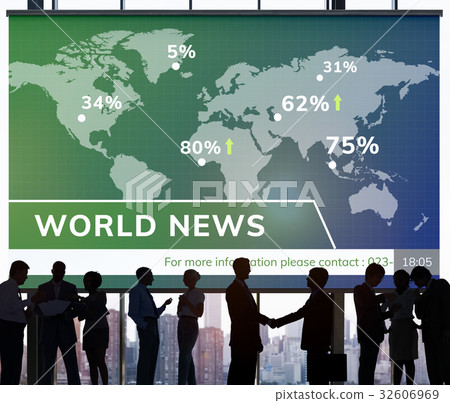 Financial Stock News Report Concept Financial Stock News Report Concept 32606969