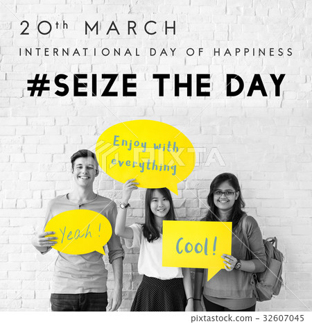 Happy International Day Of Happiness Concept Happy International Day Of Happiness Concept 32607045