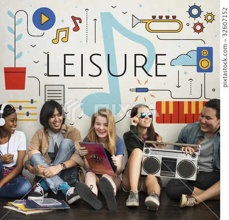 Music Note Leisure Hobby Activity Pastime Word Graphic 32607152