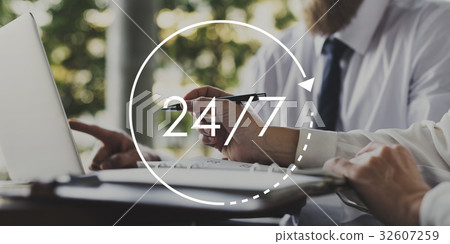24/7 all day all night icon illustration 24/7 all day all night icon illustration 32607259
