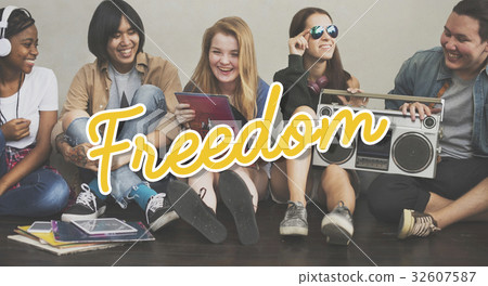 Hipster Freedom Youth Teenager Graphic Word 32607587