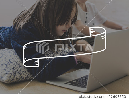 Ribbon Label Bar Banner Badge Graphic 32608250
