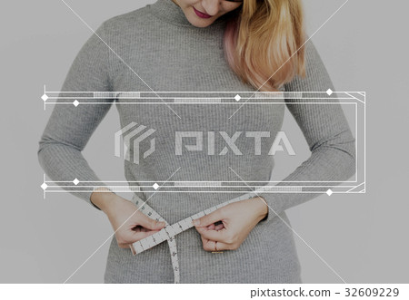 Illustration of blank banner badge 32609229