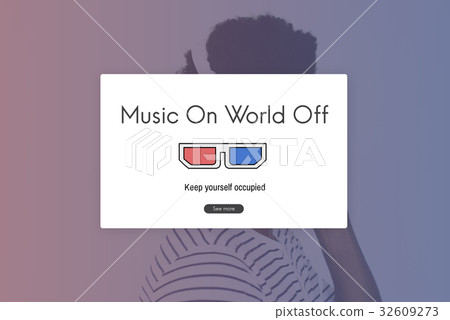 Adult Man Listent Music Entertainment Leisure Activity Word Graphic Adult Man Listent Music Entertainment Leisure Activity Word Graphic 32609273