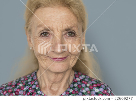 Woman Cheerful Studio Portrait Concept 32609277