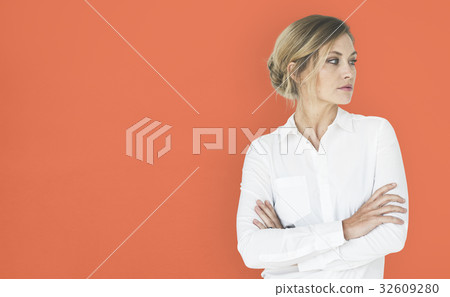 Woman Confidence Self Esteem Portrait Concept Woman Confidence Self Esteem Portrait Concept 32609280