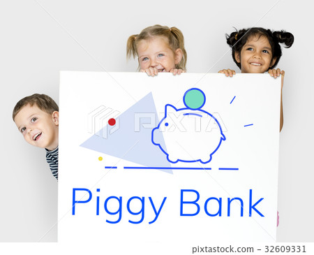 Piggy Bank Money Savings Future Investment Word Graphic Piggy Bank Money Savings Future Investment Word Graphic 32609331