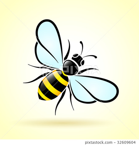 bee on white background bee on white background 32609604