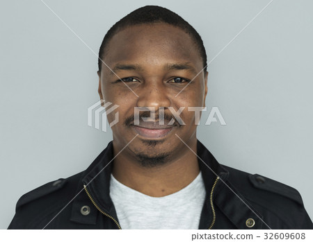 African Man Smiling Happiness Studio Portrait African Man Smiling Happiness Studio Portrait 32609608