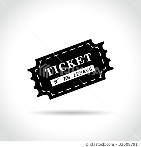 ticket icon on white background ticket icon on white background 32609791