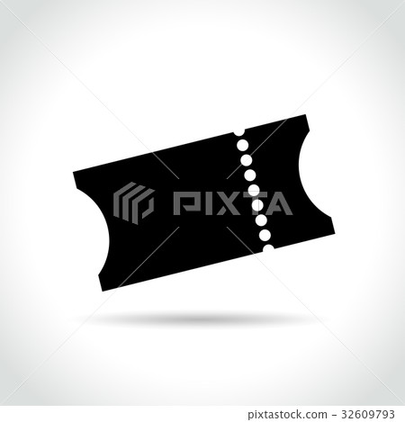 ticket icon on white background 32609793