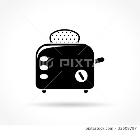 toaster icon on white background toaster icon on white background 32609797