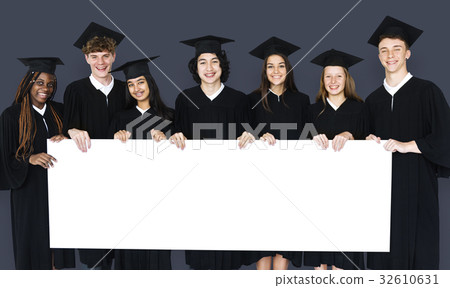 Diverse Group Of Students Holding Placard 32610631