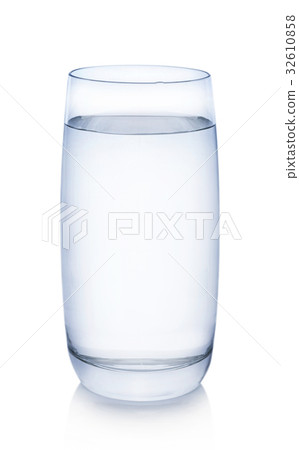water glass isolated with clipping path 32610858