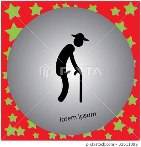Vector illustration old man  32611089