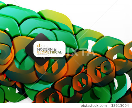 Geometric abstract background, cut chain shapes or 32615004