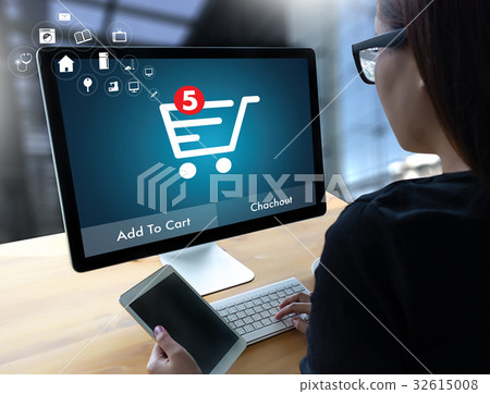 Business people use Technology Ecommerce Internet 32615008