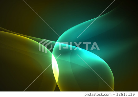 Smoky glowing waves in the dark Smoky glowing waves in the dark 32615139