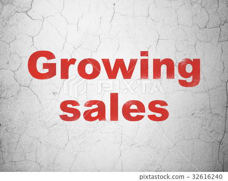 Finance concept: Growing Sales on wall background Finance concept: Growing Sales on wall background 32616240