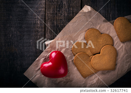 Heart shaped cookies for Valentines Day 32617741