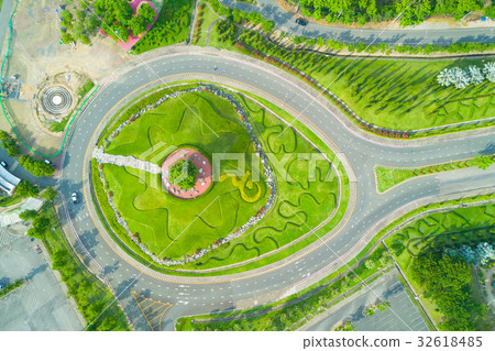 Aerial view of Royal Park Rajapruek roundabout  32618485