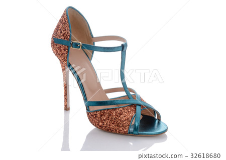 sandals with unique heels in sequins sandals with unique heels in sequins 32618680
