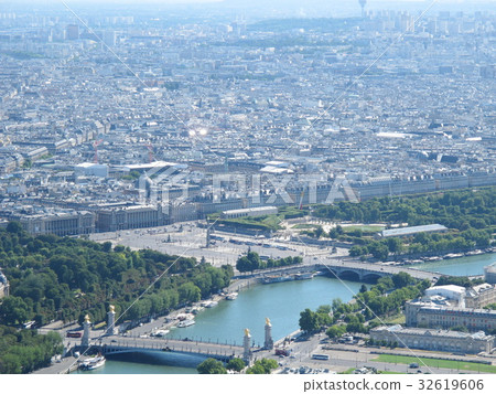 巴黎：從艾菲爾鐵塔看到的協和廣場 32619606