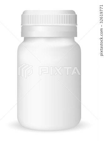 White medical container on white background White medical container on white background 32619771