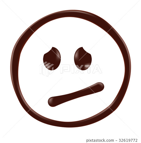 Chocolate smiley face on white background Chocolate smiley face on white background 32619772