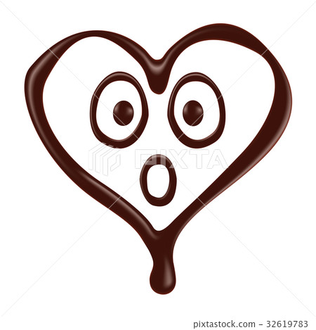 Chocolate heart shape smiley face Chocolate heart shape smiley face 32619783