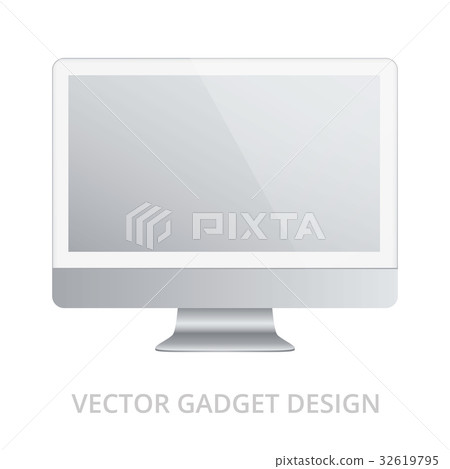 Computer monitor on white background 32619795