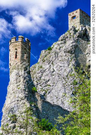 Turret at Devin castle, Slovakia Turret at Devin castle, Slovakia 32620264