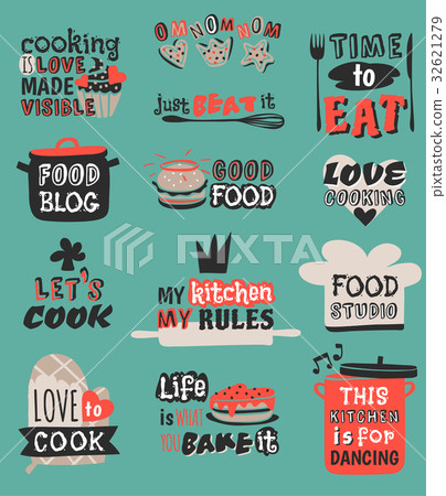 Food logotype restaurant vintage design cooking Food logotype restaurant vintage design cooking 32621279