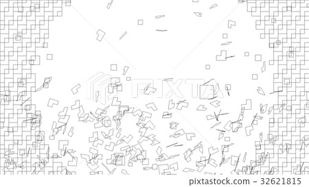 black shatter squares on white background 32621815