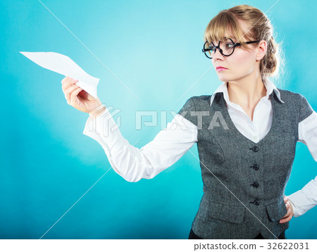 Fly fear. Woman holding airplane in hand. Fly fear. Woman holding airplane in hand. 32622031