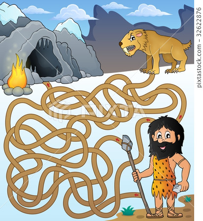 Maze 31 with prehistoric thematics 32622876