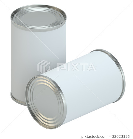 White Blank Metal Tin Can. Product Packing White Blank Metal Tin Can. Product Packing 32623335