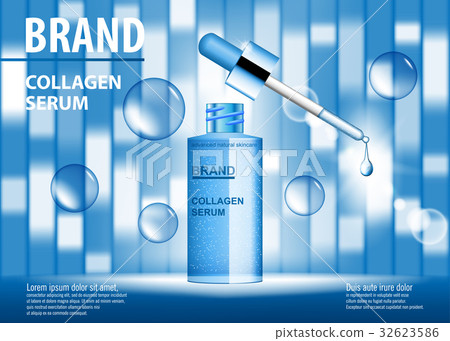 Cosmetic ads template, blue repair essence bottle Cosmetic ads template, blue repair essence bottle 32623586