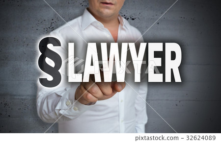 Lawyer touchscreen is operated by man 32624089