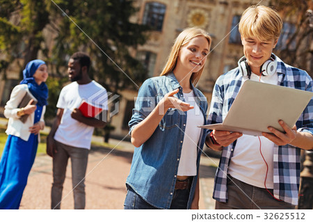 Observant right woman telling her impression 32625512