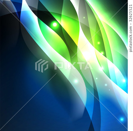 Illuminated neon waves Illuminated neon waves 32625521