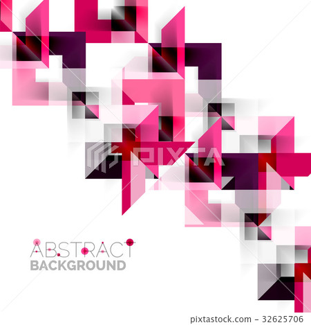 Modern square geometric pattern design on white 32625706